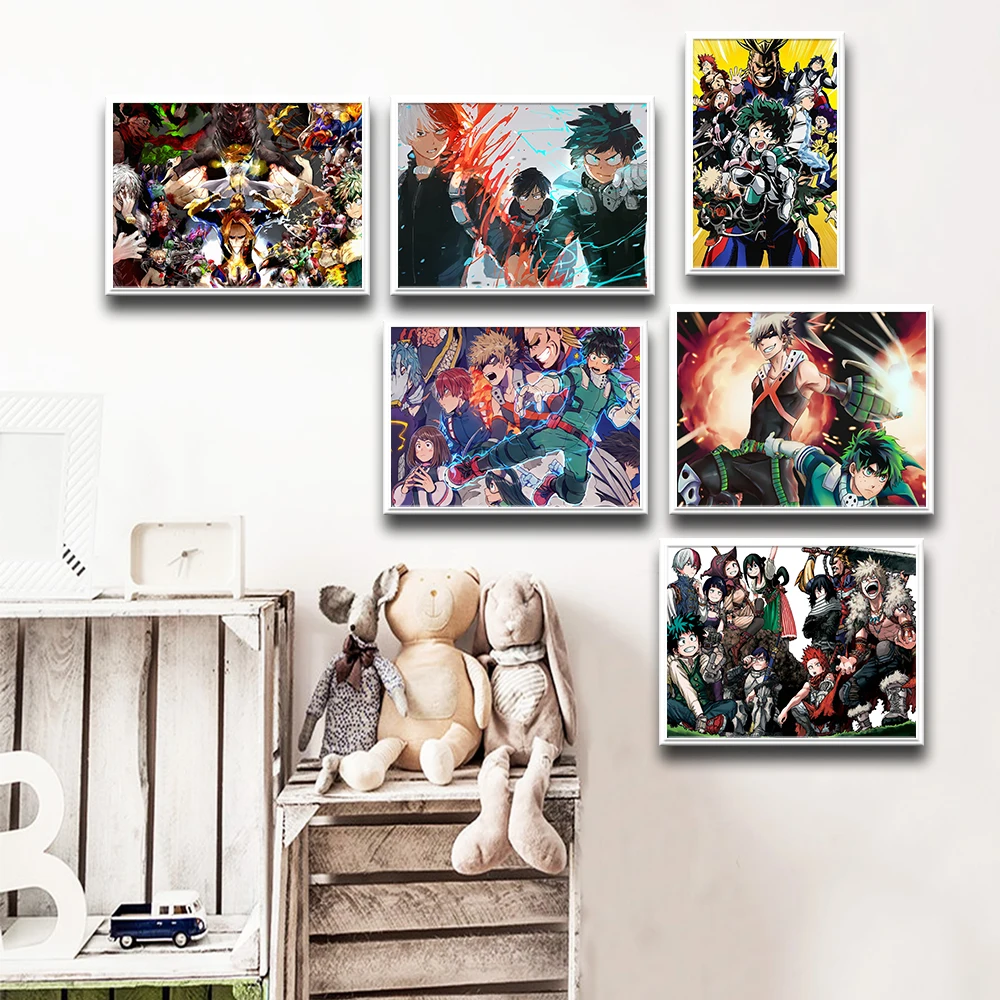 Новый мультфильм питомник стены искусства холст печать плакатов видео игры