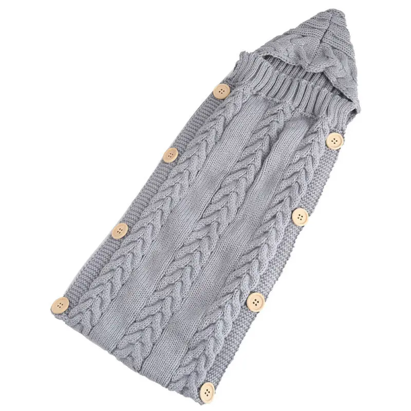 Одеяло для новорожденных младенцев вязаное крючком зимнее теплое Пеленальное