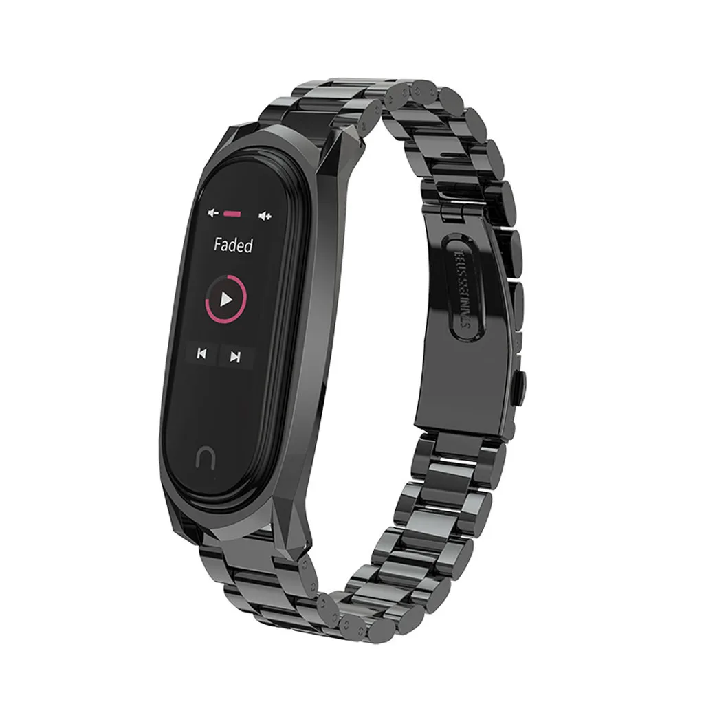 Совместимый для Xiaomi Mi Band 4 стальной длина прочный bluetooth Smartwatch horloge ремешок для умных часов Polsband повязки