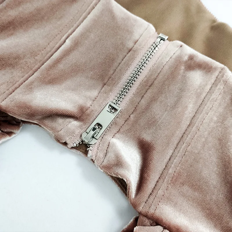 

New Style Velvet Strapless Neckline Pleated Long-Sleeved Top T-shirt Women's Clothing Ropa Para Mujer Topy Damskie Ladies Clothe