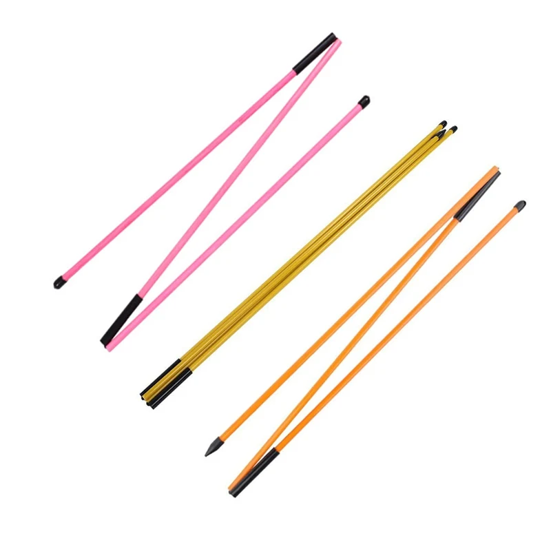 

2Pcs 48\" Golf Alignment Stick Putting Training Aid To Improve Golf Skills Ball Position Scores Swing Plane Three-fold