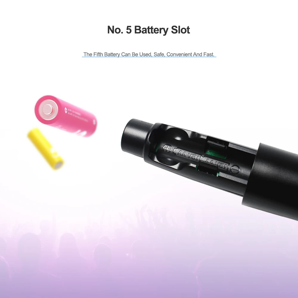 1 микрофон с 2 адаптерами металлический ручной передатчик беспроводной караоке UHF