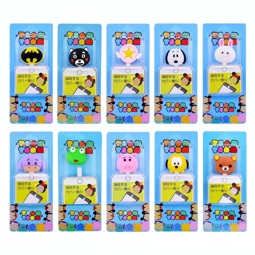 CHIPAL Милая мультяшная защита кабеля в виде животного для iPhone USB кабель передачи