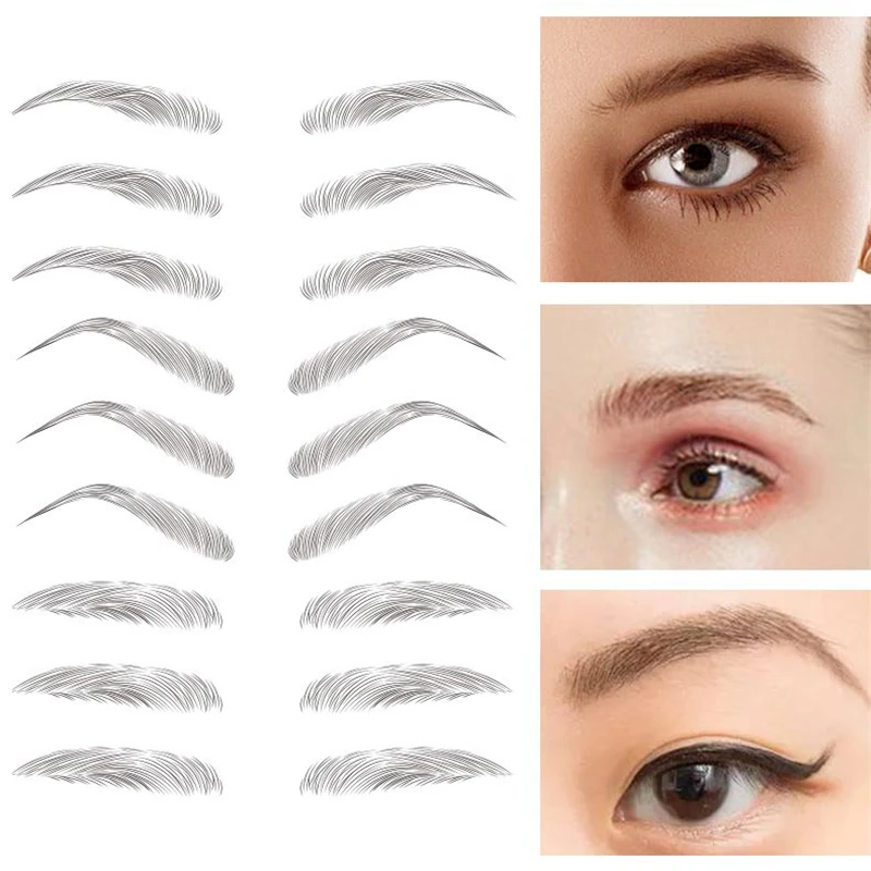 

Magic 4D Hair-like Eyebrow Tattoo Sticker Water Transfer False Eyebrows Long Lasting Waterproof Stickers Eye Brow Makeup Tools