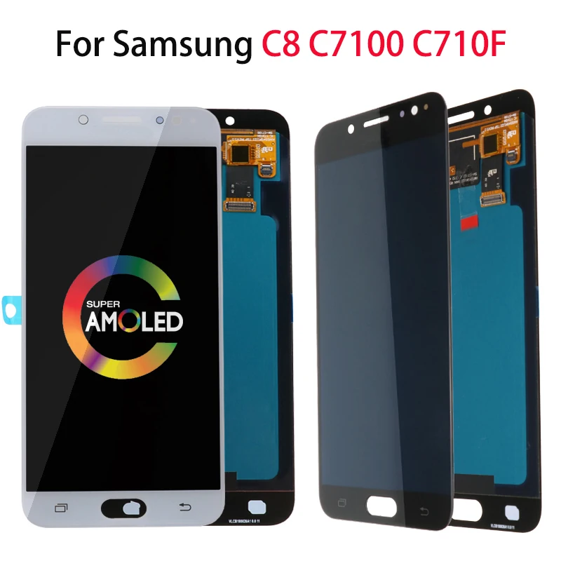 C8 Amoled ЖК дисплей для Samsung Galaxy C7 2017 C7100 C710 с сенсорным экраном дигитайзер сборка