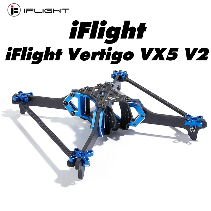 IFlight Vertigo VX5 V2 5 дюймов 200 мм Вертикальная FPV Гоночная рама с 4 рукояткой совместимый