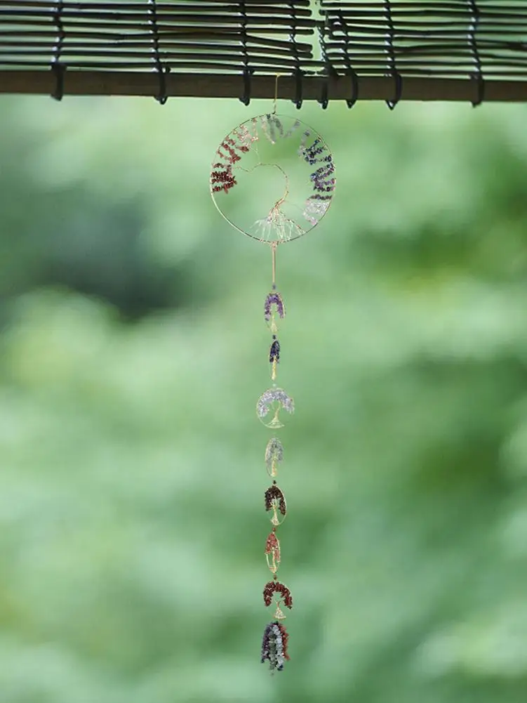 

Window Hanging Crystal Pendant Tree Of Life Garden Decoration Craft Chain Hanging Window Ornament Home