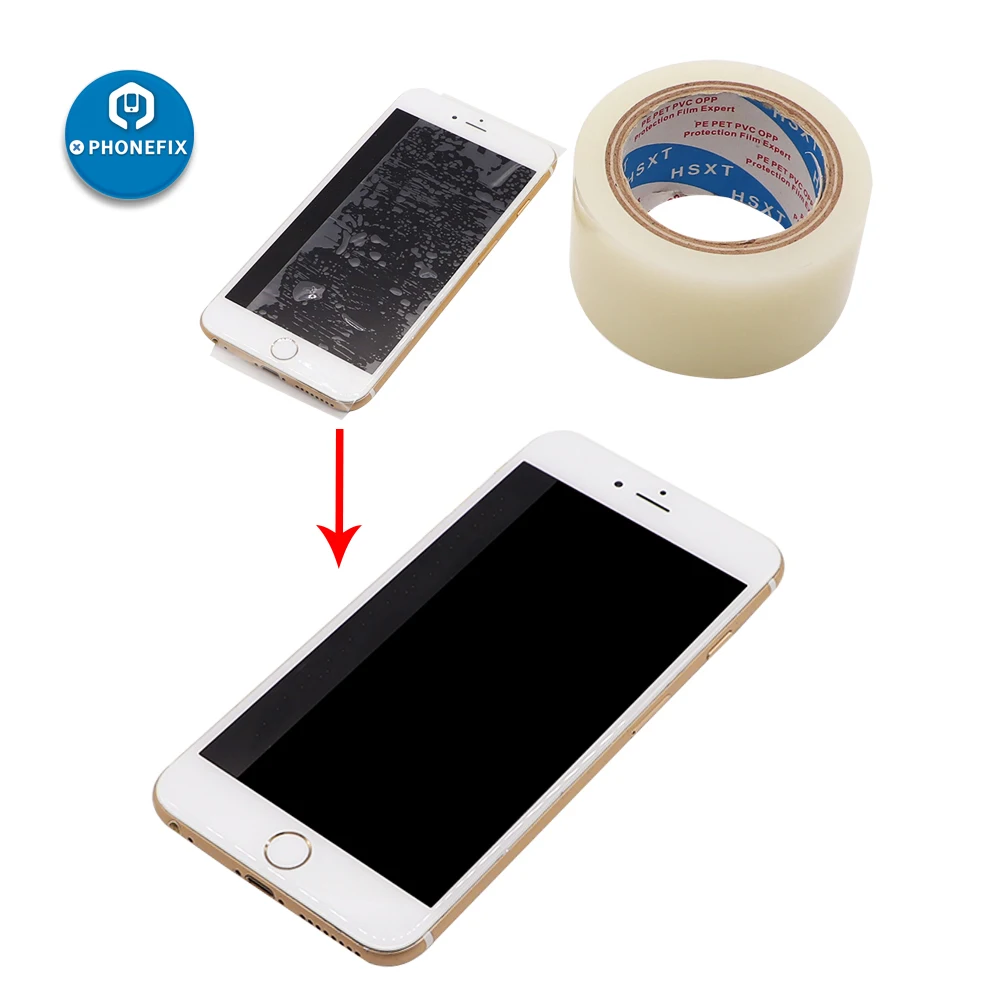 phonefix 10cm width phone lcd screen dust removal film tape 95 transmittance suitable for phone protecting refurbish tool free global shipping
