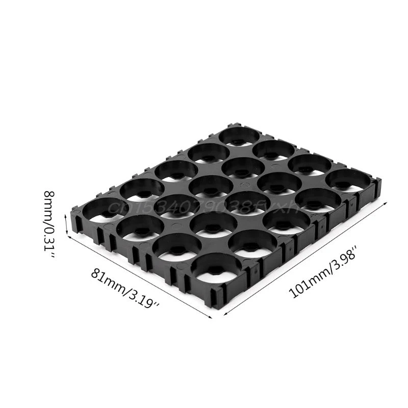 

10x 18650 Battery 4x5 Cell Spacer Radiating Shell Pack Plastic Heat Holder Black B2EA