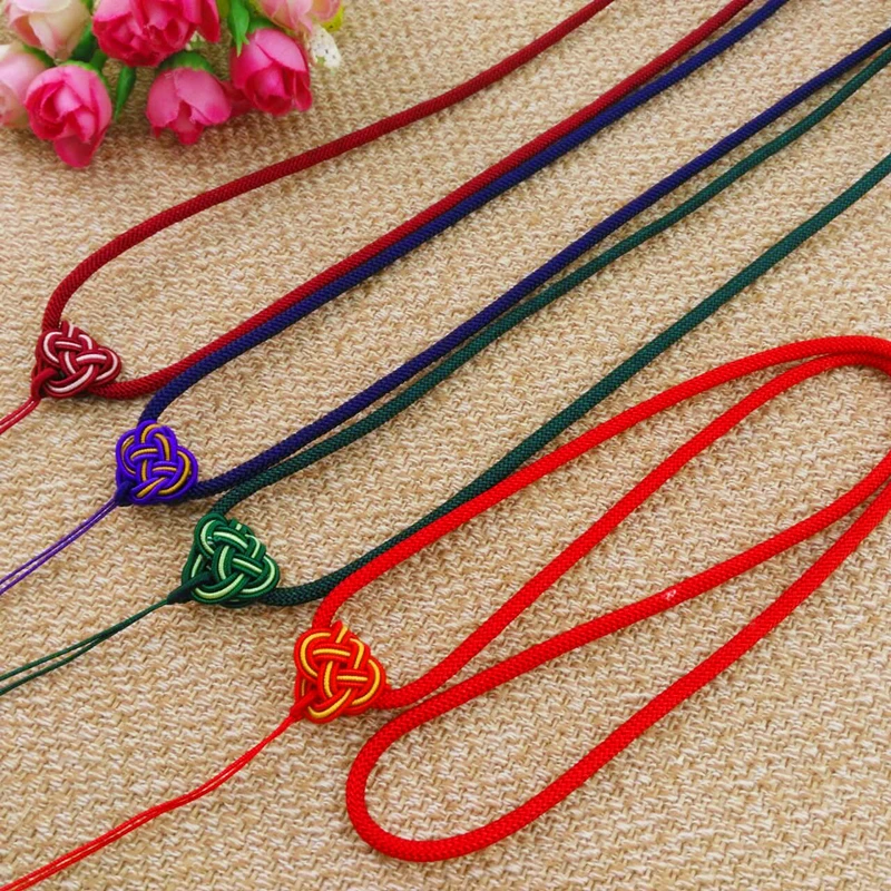 

Денежная веревка вязаное ожерелье DIY ручной кулон жадеит висит