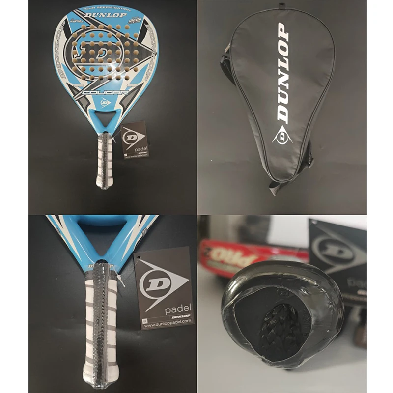 

Camwin Professional Dunlop Padel Racket Racquet Racket Carbon Fiber Soft EVA Face Beach Tennis Padel Paddle With Cover 2021 New