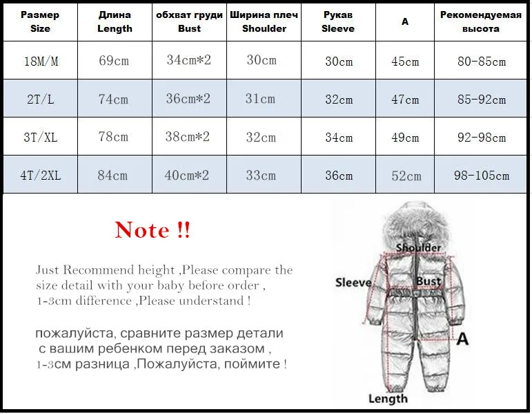 Новинка 2021 года Зимний детский комбинезон Куртка пуховик для маленьких
