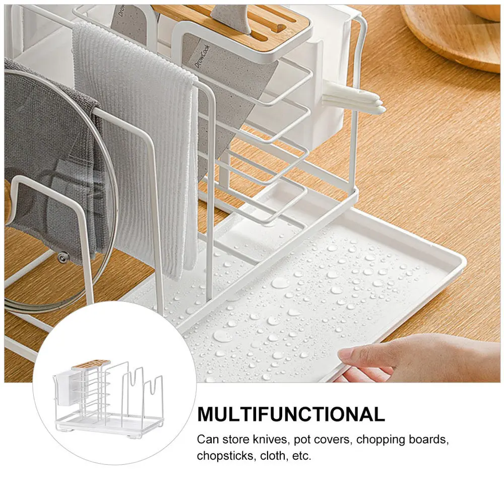 

1pc Kitchen Kitchenware Storage Container Commodity Shelf for Home (White)
