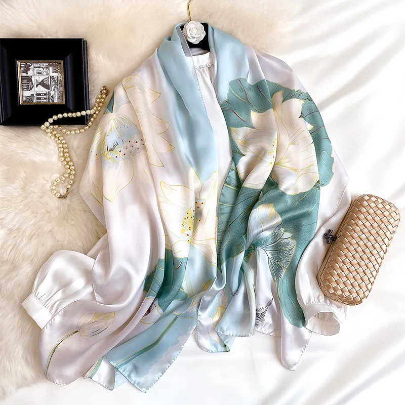 

Korean Style Temperament Fashionable Feminine New Long Scarf Bufanda Summer Women's All-match Shawl Silky Double-sided Scarves