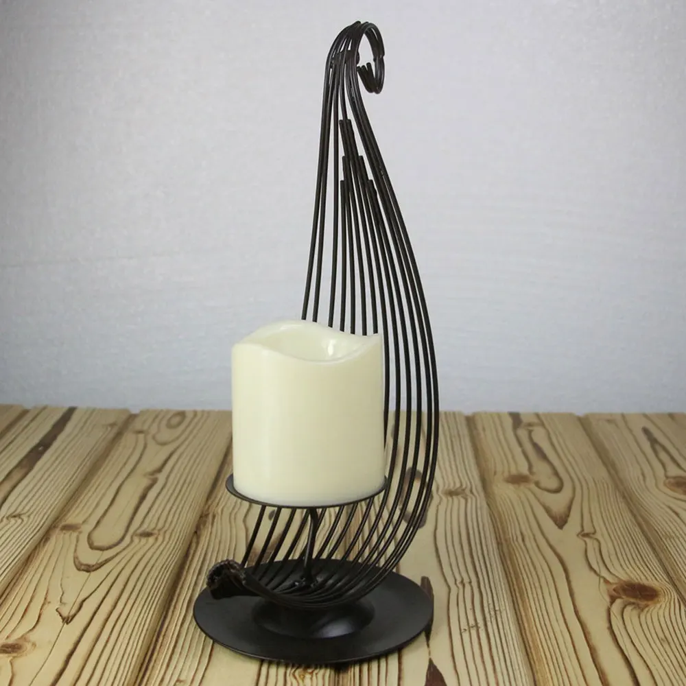 

2pcs Iron Boat Sail Candlestick Iron Candlestick Decor Home Candlestick Desktop Adornment