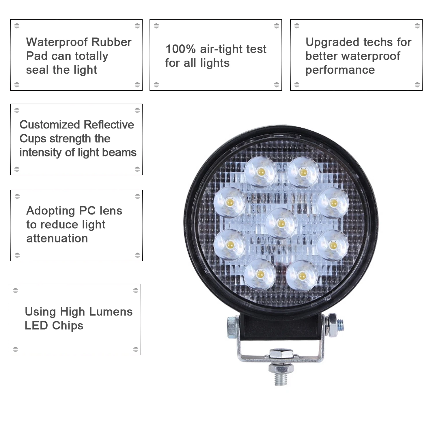 4 дюйма Автомобильный светодиодный рабочий свет круглый ультра тонкий 90 Вт