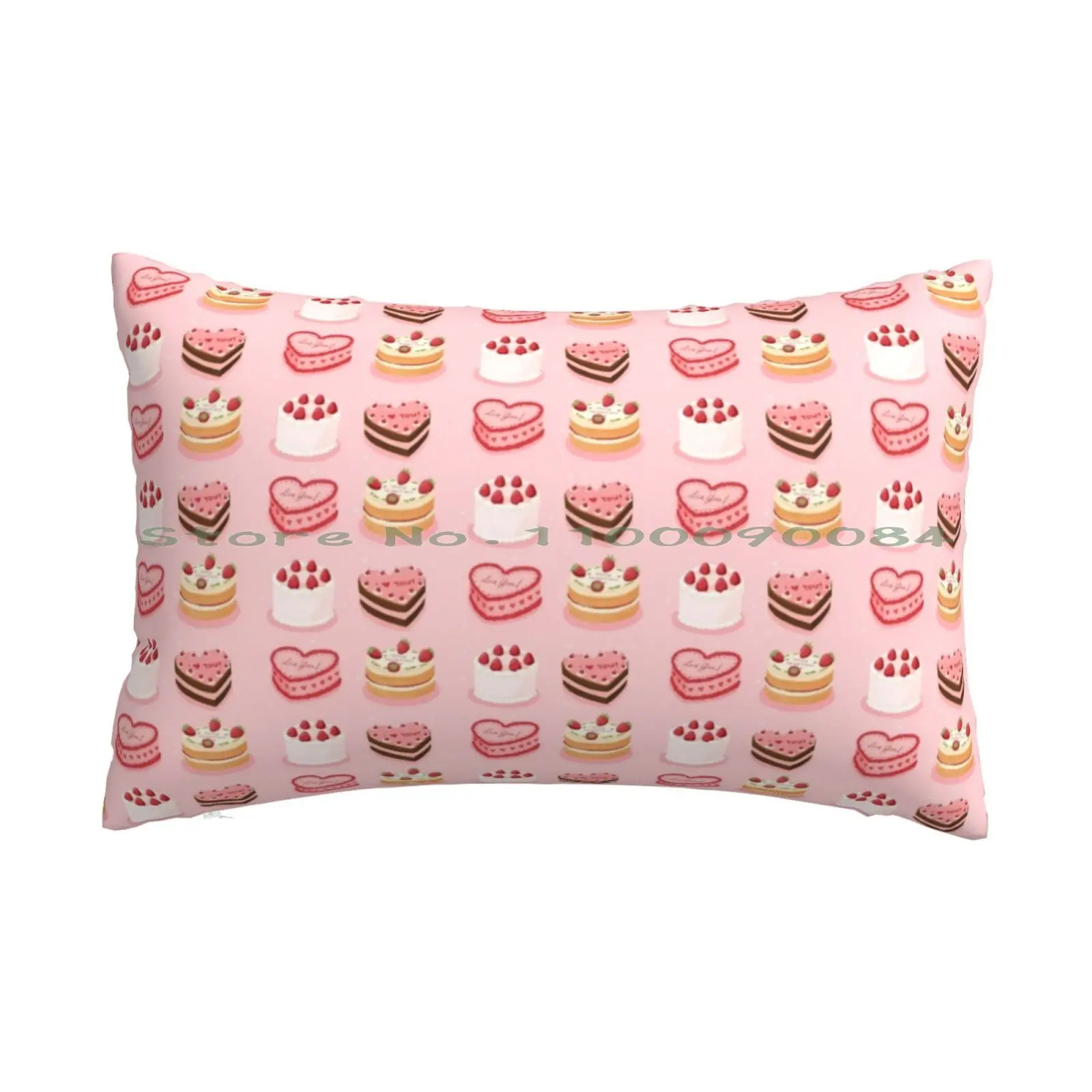 Симпатичная розовая Подушка с изображением тортов модель 20x30 50*75 диван для