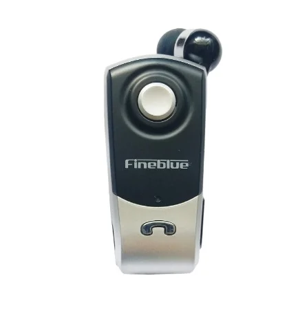 Fineblue F960 Bluetooth гарнитура беспроводной в ухо наушник Hands-Free с микрофоном Звонки носить пульт на прищепке для мобильного телефона - Цвет: Серебристый