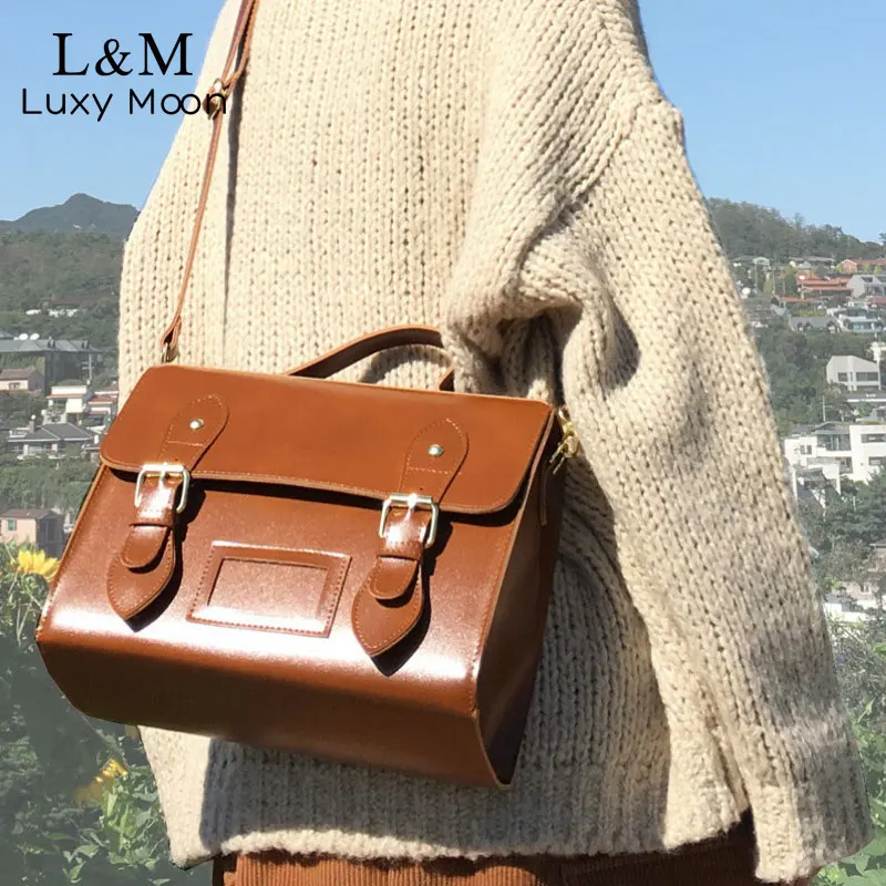 Модная сумка-мессенджер из искусственной кожи для женщин винтажная дамская