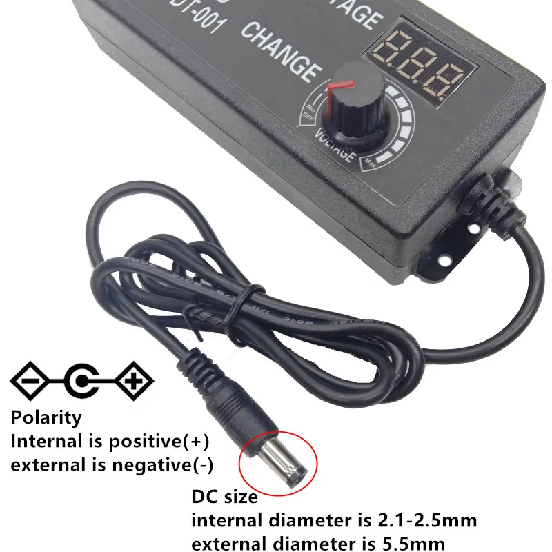 power adapter adjustable dc 3v 5v 6v 7v 8v 9v 10v 11v 12v 14v 15v 16v 17v 18v 19v 20v 21v 22v 23v 24v 2a power supply display free global shipping