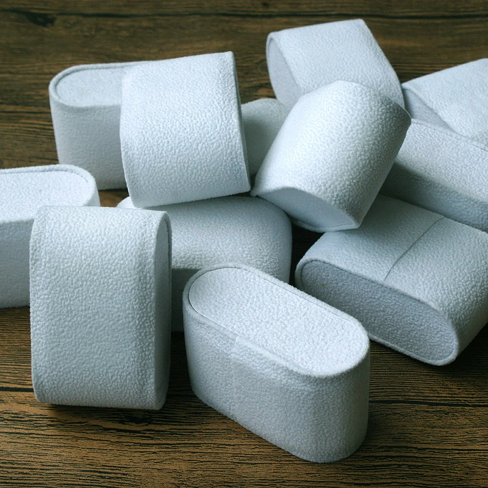 

10pcs/pack Stylish Minimalist Countertop Soft Storage Box Watch Pillow Wristwatch Display Pad Faux Velvet Jewelry Accessories