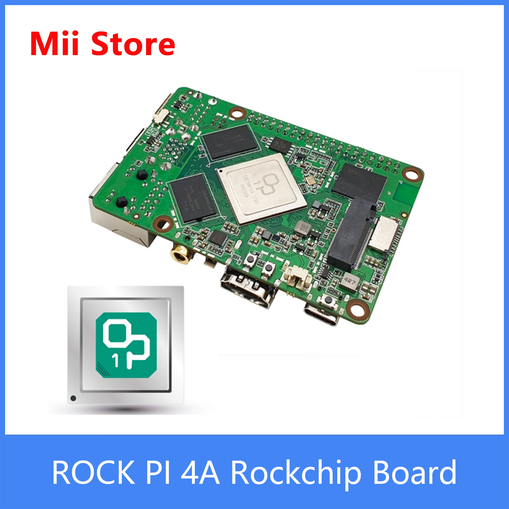 Плата ROCK PI 4B Rockchip RK3399 высокоскоростная версия OP1 SBC/один компьютер на борту eMMC