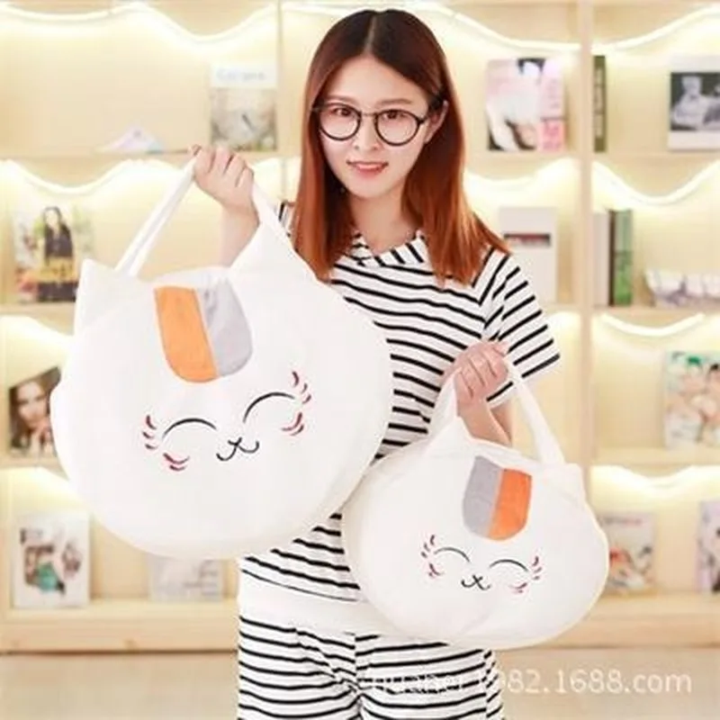 

Милый мультфильм японское аниме Natsume Yuujinchou Nyanko Sensei, плюшевая сумка, школьная сумка с набивным животным, милый кот, Tote для девочек