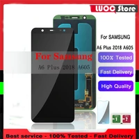 aaa amoled lcd display for samsung a6 plus 2018 a605 touch screen digitizer assembly replacement for samsung a6 plus 2018