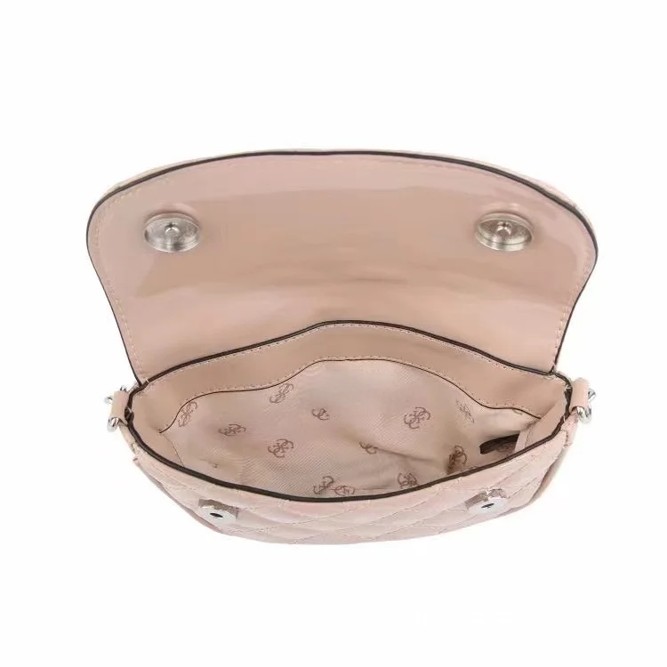 

New Solid Color European American Simple Versatile Diamond Patent Leather Waist Bag Chest Bag Chain Mini Bag