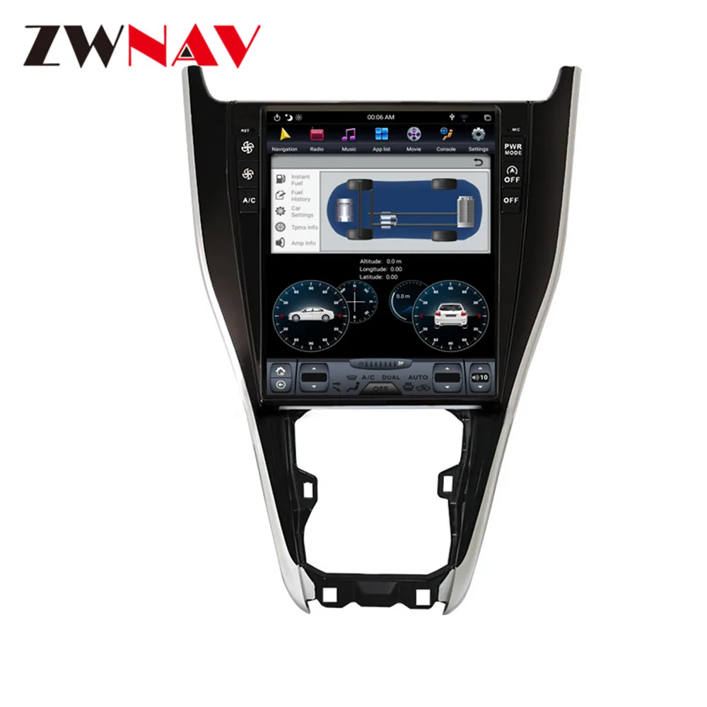 PX6 4+64G Tesla Style Big Screen Android 9.0 Car Multimedia Player For Toyota Harrier 2013-2019 GPS Audio Radio stereo head unit |