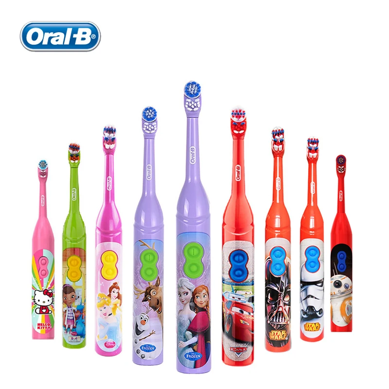 Зубная щетка OralB Детская электрическая мягкая вращающаяся с мультяшным рисунком