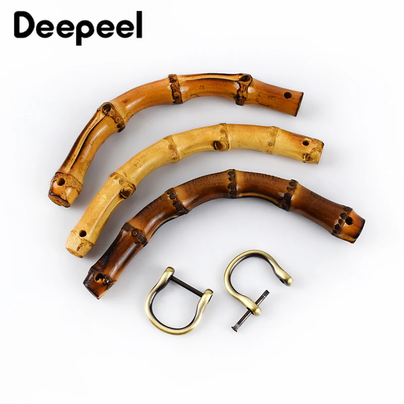Deepeel 2/4 шт. 150 мм бамбук мешок ручки застежки сумки ремень деревянная рамка под