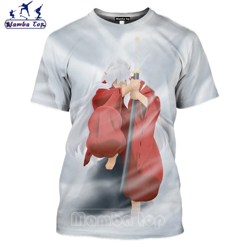 Mamba Топ Inuyasha футболка с коротким рукавом мужские футболки 3D принтом хигураси