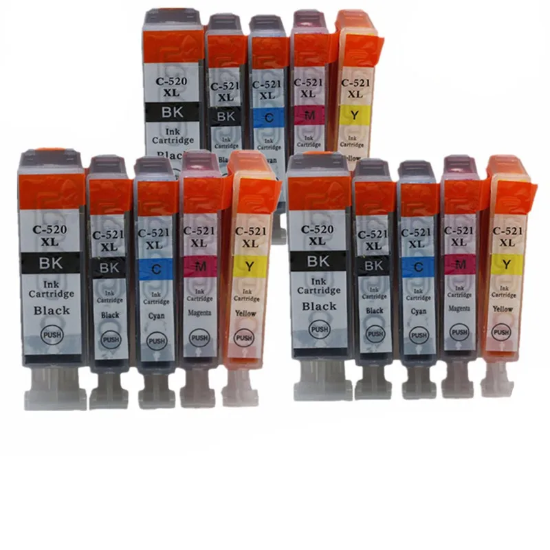 PGI520 PGI 520XL CLI 521 XL струйные картриджи для Canon Pixma IP3600 IP4600 IP4700 MX860 MX870 чернил
