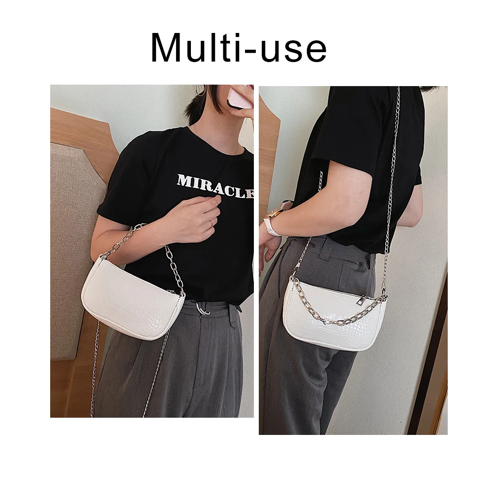 Женская винтажная Сумка-клатч из ПУ кожи с крокодиловым узором повседневная