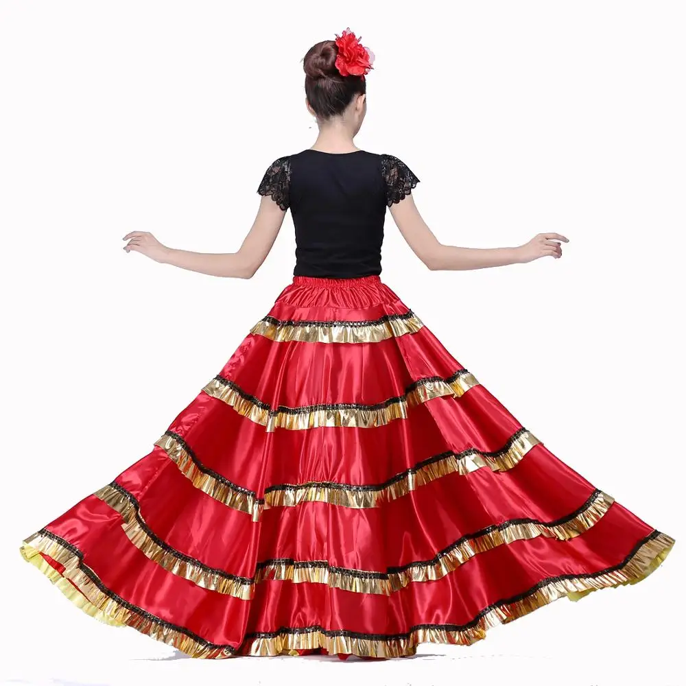 Юбка для фламенко юбка танца живота испанское платье костюм макси|spanish dance