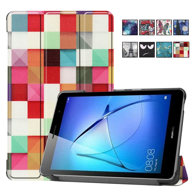Чехол с рисунком для Huawei Matepad T8 чехол Etui из искусственной кожи складной подставка