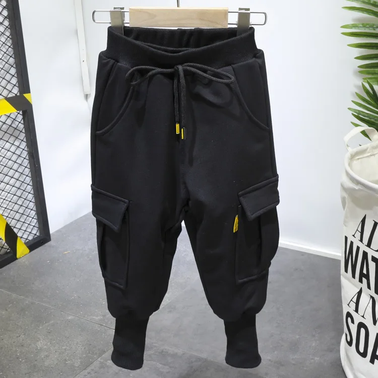 

3PCS WLG boys winter clothing set kids velvet PU jacket plaid thick shirt and black pant set baby boy warm fashion clothes