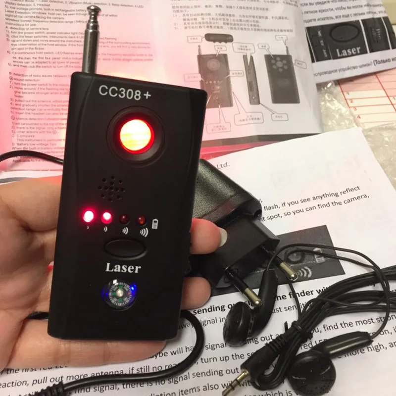 Полный спектр Анти шпион ошибка детектора мини Камера RF Скрытая сигнал GSM