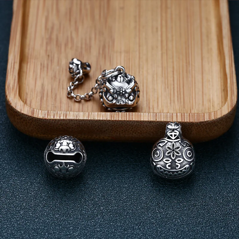 

Кулон из настоящего серебра 925 пробы Diy колокольчики удача Храбрые войска Шарм ожерелье Модные украшения женщины мужчины 2021 Бесплатная дост...