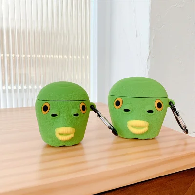

earphone case holder protective cover For Apple airpods 1/2/3 generation shell Bluetooth headset Funny headgear new trend