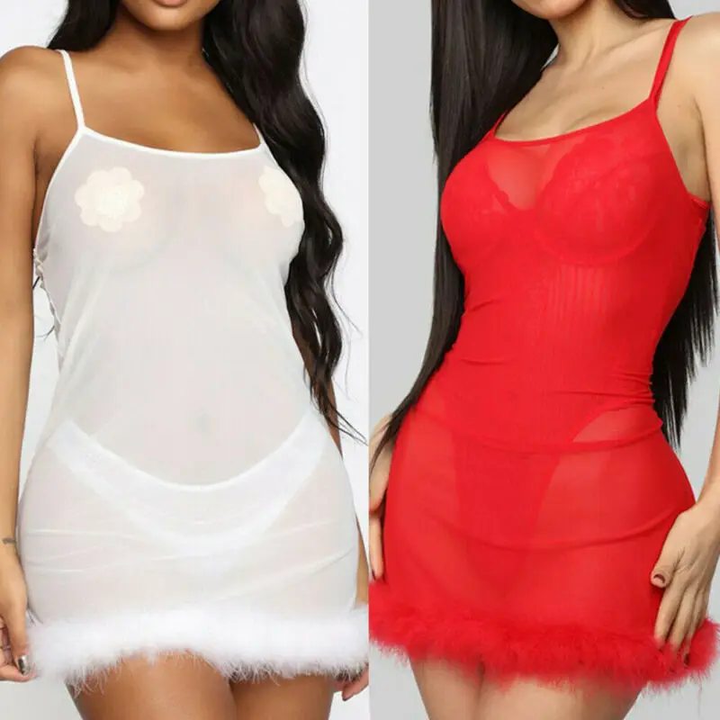 Сексуальное женское Короткое мини Сетчатое Прозрачное платье Бандажное без