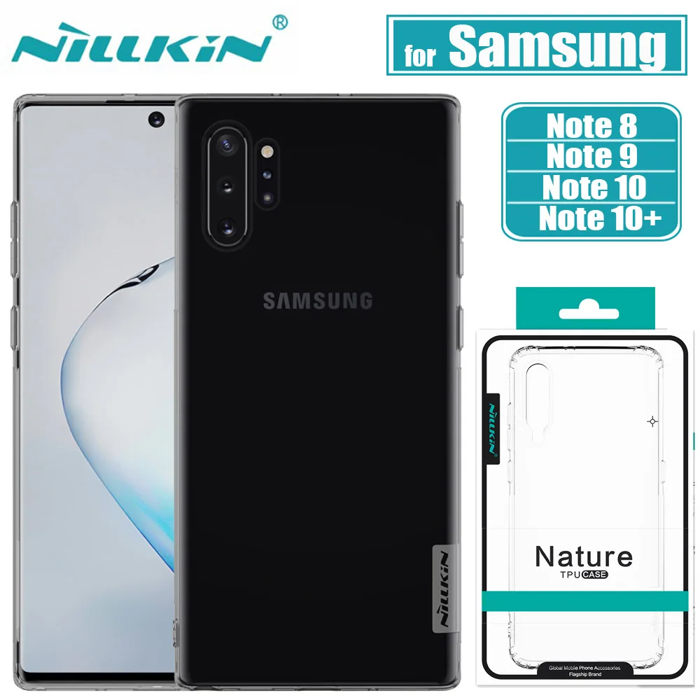 Nilkin для samsung Note 8 9 10 Plus 5G кейс чехол мягкий силиконовый TPU прозрачный чехол для samsung Galaxy Note 10+ Note10