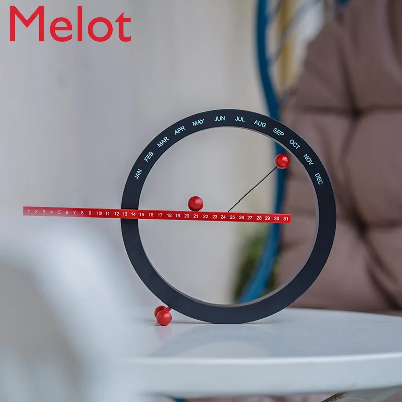 

Креативный магнитный шар, вечный календарь, ручное украшение для мальчиков и девушек, художественный подарок на день рождения, черный и белый, красный