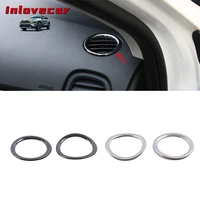 for kia rio 4 x line accessories air outlet circle cover x line interior mouldings car styling stainless trim decoration 2pcs