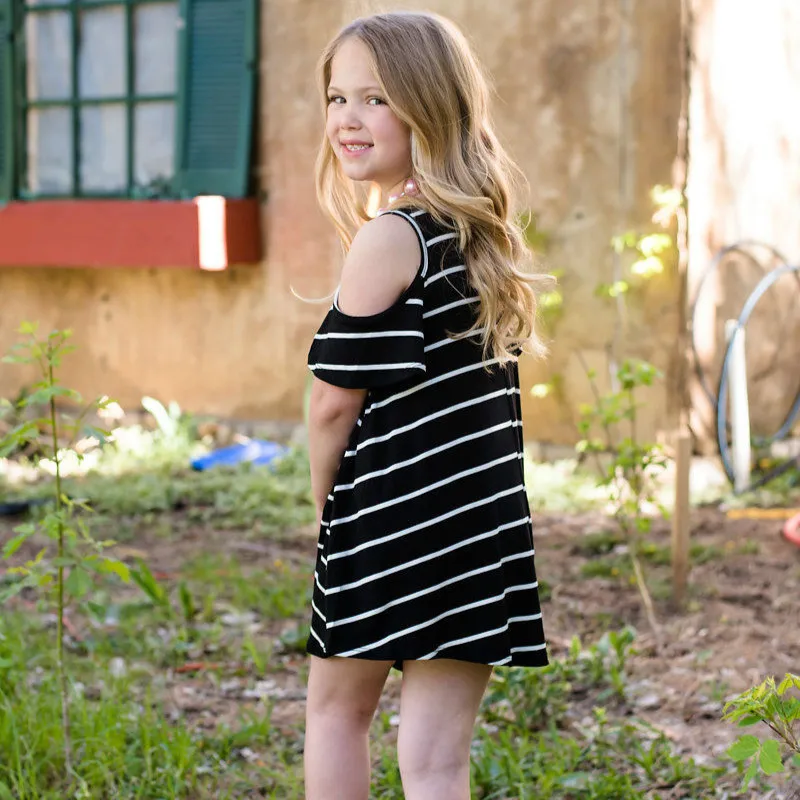 2019 Spring NEW Mother and Daughter Parent-child Stripe Clothes Girl Tops Family Matching Outfit Lovely Baby Dress | Мать и ребенок