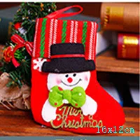style 10-34-snowman Подарочный Рождественский чулок сумки год Детские Рождественские украшения для подарков для дома с утолщённой меховой опушкой, хороший декор натальное дерево украшения Noel "сделай сам" - Цвет: style 10-34-snowman