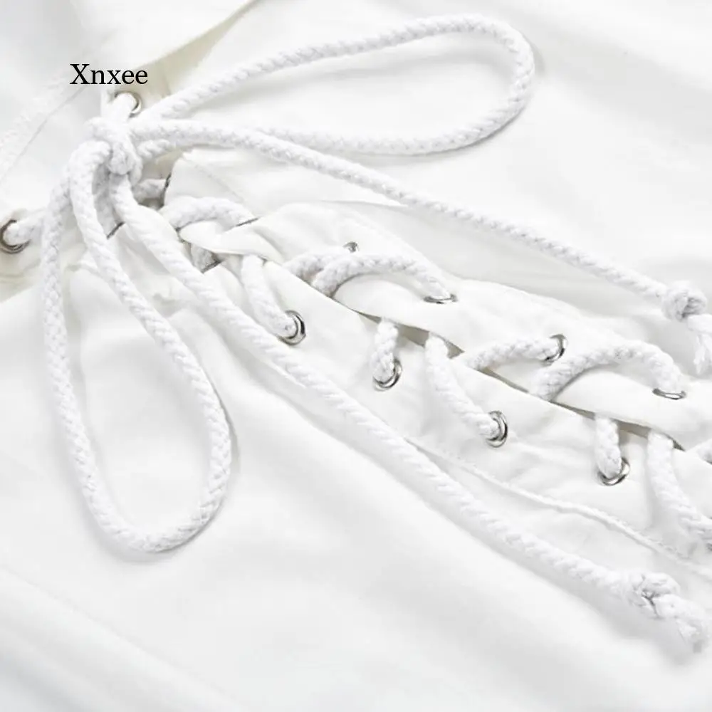 Рубашка на шнуровке новинка бандажные топы в средневековом стиле эпохи