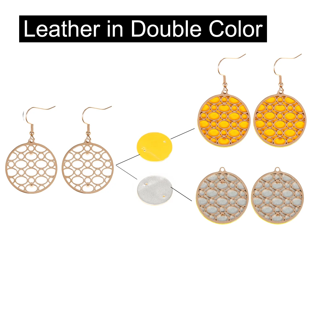 Круглые Кожаные Подвесные серьги Cremo со сменными пузырями Женские Ювелирные
