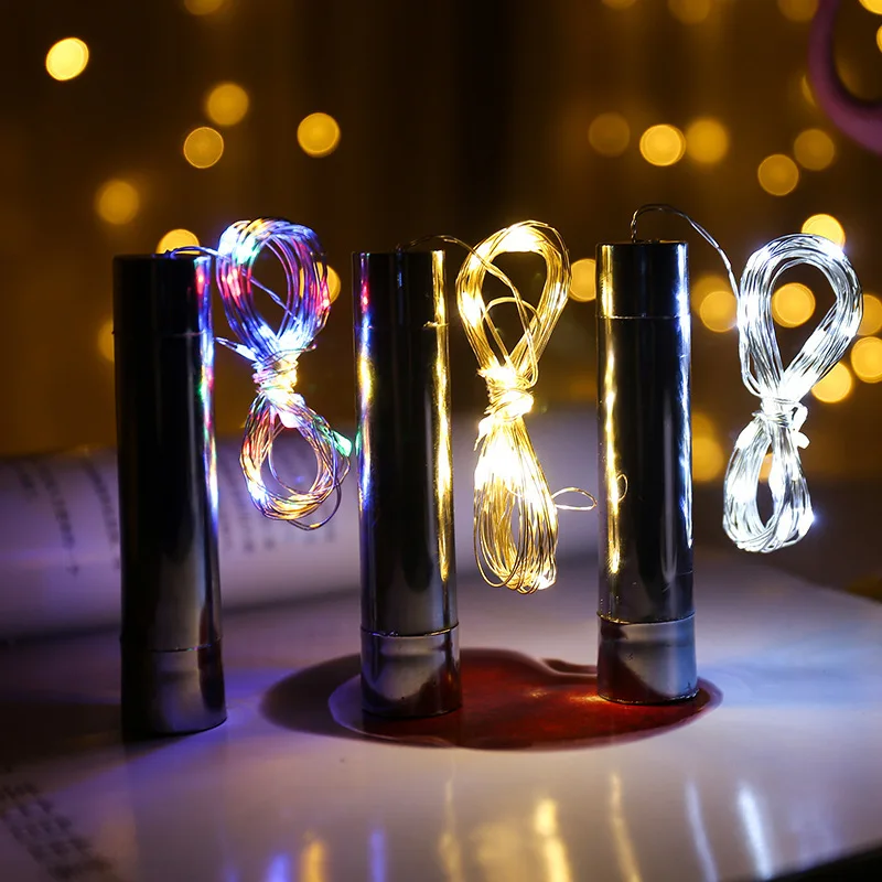 10/20 светодиодов Лампа для бутылки вина в форме пробки медная проволока